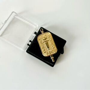 💸 5/20 Brass Alpha Beta Kappa National Honors Society Pin Brooch w/ Case